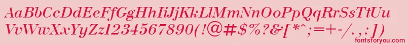 フォントBdn2 – ピンクの背景に赤い文字