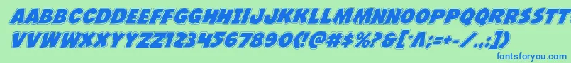 Jcandlestickacad Font – Blue Fonts on Green Background