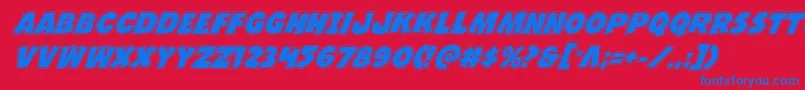 Jcandlestickacad Font – Blue Fonts on Red Background