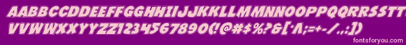 Jcandlestickacad Font – Pink Fonts on Purple Background