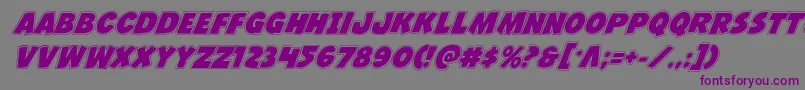 Jcandlestickacad Font – Purple Fonts on Gray Background