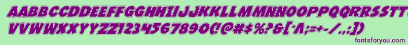 Jcandlestickacad Font – Purple Fonts on Green Background