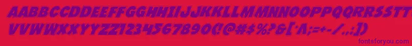 Jcandlestickacad Font – Purple Fonts on Red Background