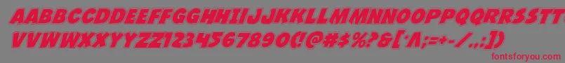 Шрифт Jcandlestickacad – красные шрифты на сером фоне