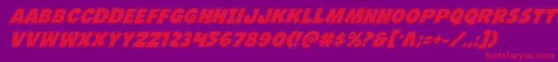 Jcandlestickacad Font – Red Fonts on Purple Background