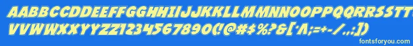 Jcandlestickacad Font – Yellow Fonts on Blue Background