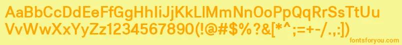 Lunchtype22Medium Font – Orange Fonts on Yellow Background