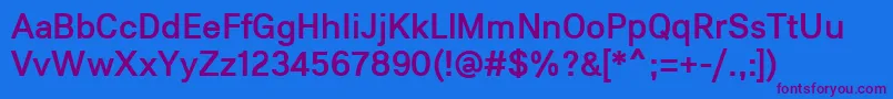 Lunchtype22Medium Font – Purple Fonts on Blue Background
