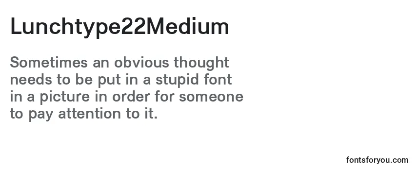 Review of the Lunchtype22Medium Font