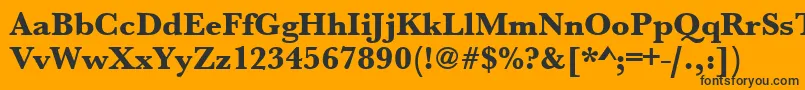 Urwbaskertextbol Font – Black Fonts on Orange Background