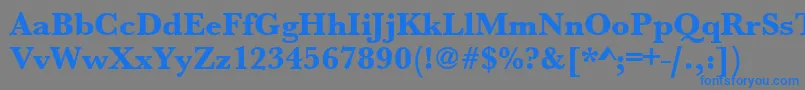 Urwbaskertextbol Font – Blue Fonts on Gray Background