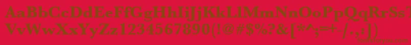 Urwbaskertextbol Font – Brown Fonts on Red Background