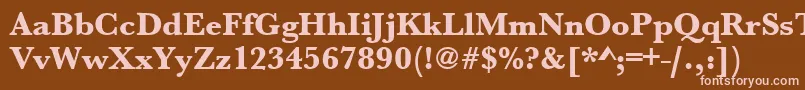 Urwbaskertextbol Font – Pink Fonts on Brown Background