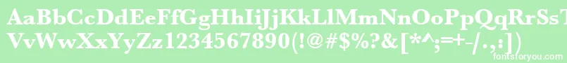 Urwbaskertextbol Font – White Fonts on Green Background