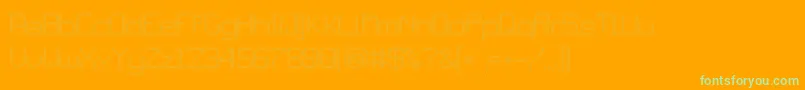 JdDigisquare Font – Green Fonts on Orange Background