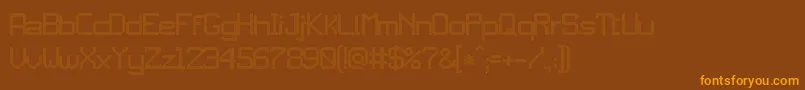 JdDigisquare Font – Orange Fonts on Brown Background