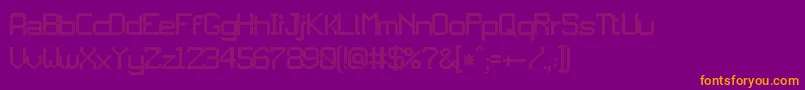 JdDigisquare Font – Orange Fonts on Purple Background