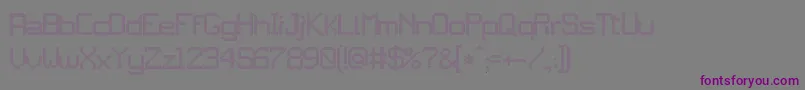 JdDigisquare Font – Purple Fonts on Gray Background