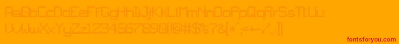 JdDigisquare Font – Red Fonts on Orange Background