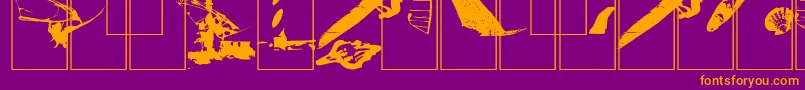 Surfbat Font – Orange Fonts on Purple Background