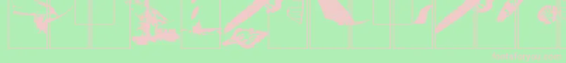 Czcionka Surfbat – różowe czcionki na zielonym tle