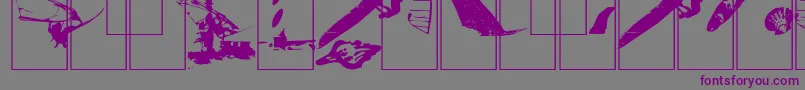 Surfbat Font – Purple Fonts on Gray Background