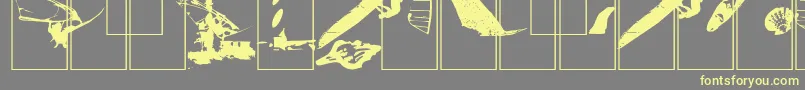 Surfbat Font – Yellow Fonts on Gray Background