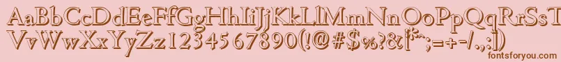 CambridgeshadowRegular Font – Brown Fonts on Pink Background