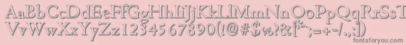 CambridgeshadowRegular Font – Gray Fonts on Pink Background