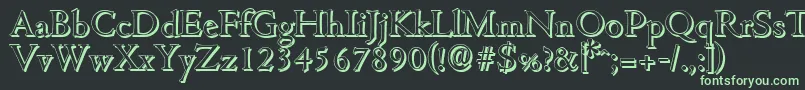 CambridgeshadowRegular Font – Green Fonts on Black Background