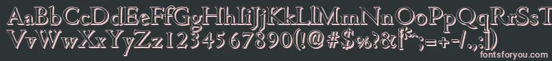 CambridgeshadowRegular Font – Pink Fonts on Black Background