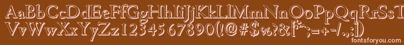 CambridgeshadowRegular Font – Pink Fonts on Brown Background