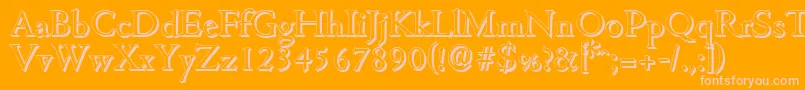 CambridgeshadowRegular Font – Pink Fonts on Orange Background