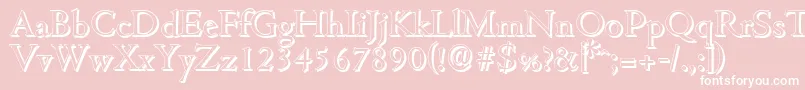 CambridgeshadowRegular Font – White Fonts on Pink Background