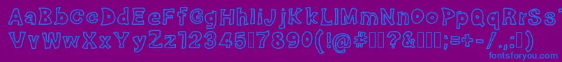 Effective Font – Blue Fonts on Purple Background