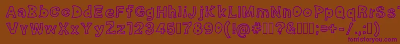 Effective Font – Purple Fonts on Brown Background