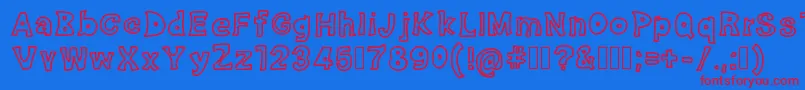 Effective Font – Red Fonts on Blue Background