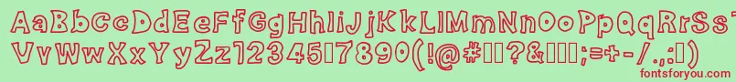 Effective Font – Red Fonts on Green Background