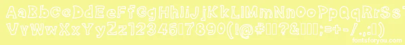 Effective Font – White Fonts on Yellow Background