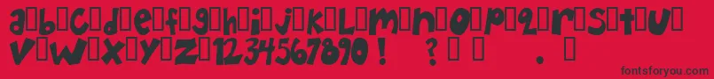 Happh Font – Black Fonts on Red Background