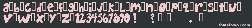 Happh Font – Pink Fonts on Black Background