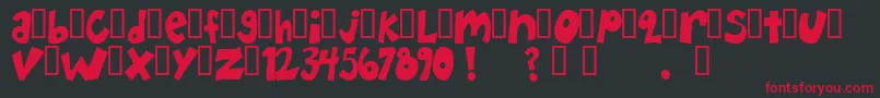 Happh Font – Red Fonts on Black Background