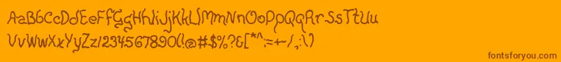 Everlicious Font – Brown Fonts on Orange Background