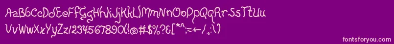 Everlicious-Schriftart – Rosa Schriften auf violettem Hintergrund