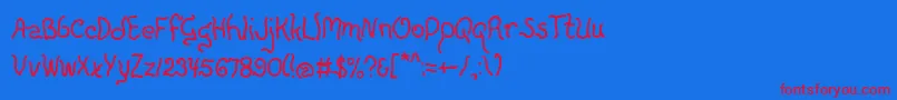 Everlicious Font – Red Fonts on Blue Background