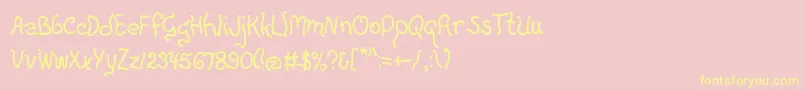 Шрифт Everlicious – жёлтые шрифты на розовом фоне