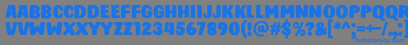 HastroRegular Font – Blue Fonts on Gray Background