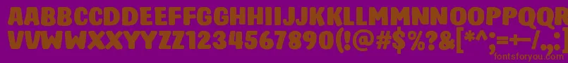 HastroRegular Font – Brown Fonts on Purple Background