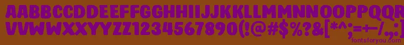 HastroRegular Font – Purple Fonts on Brown Background