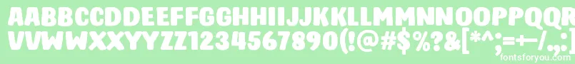 HastroRegular Font – White Fonts on Green Background